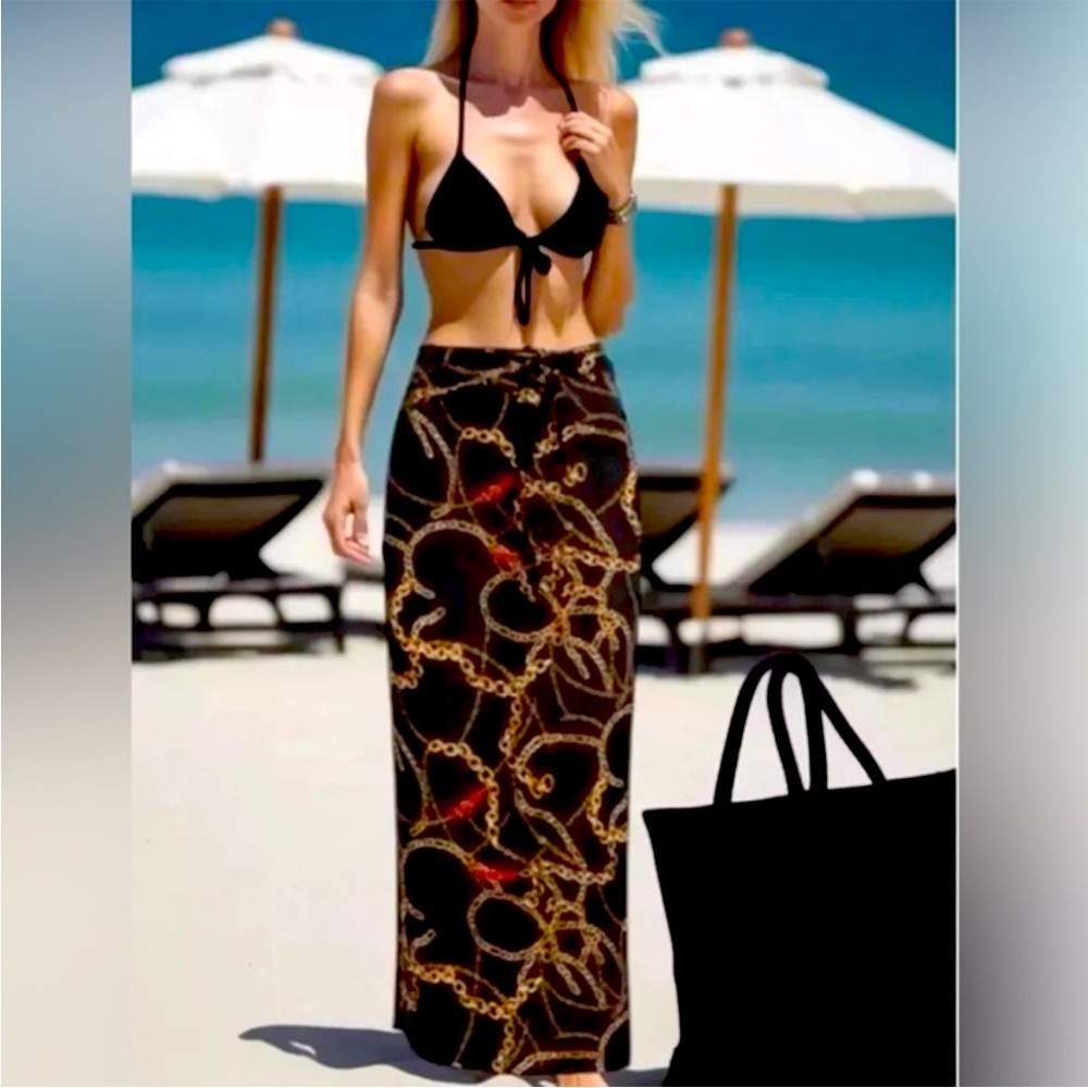 NWT Walter Baker Paradise Sarong in Ibiza Chain NWT One Size